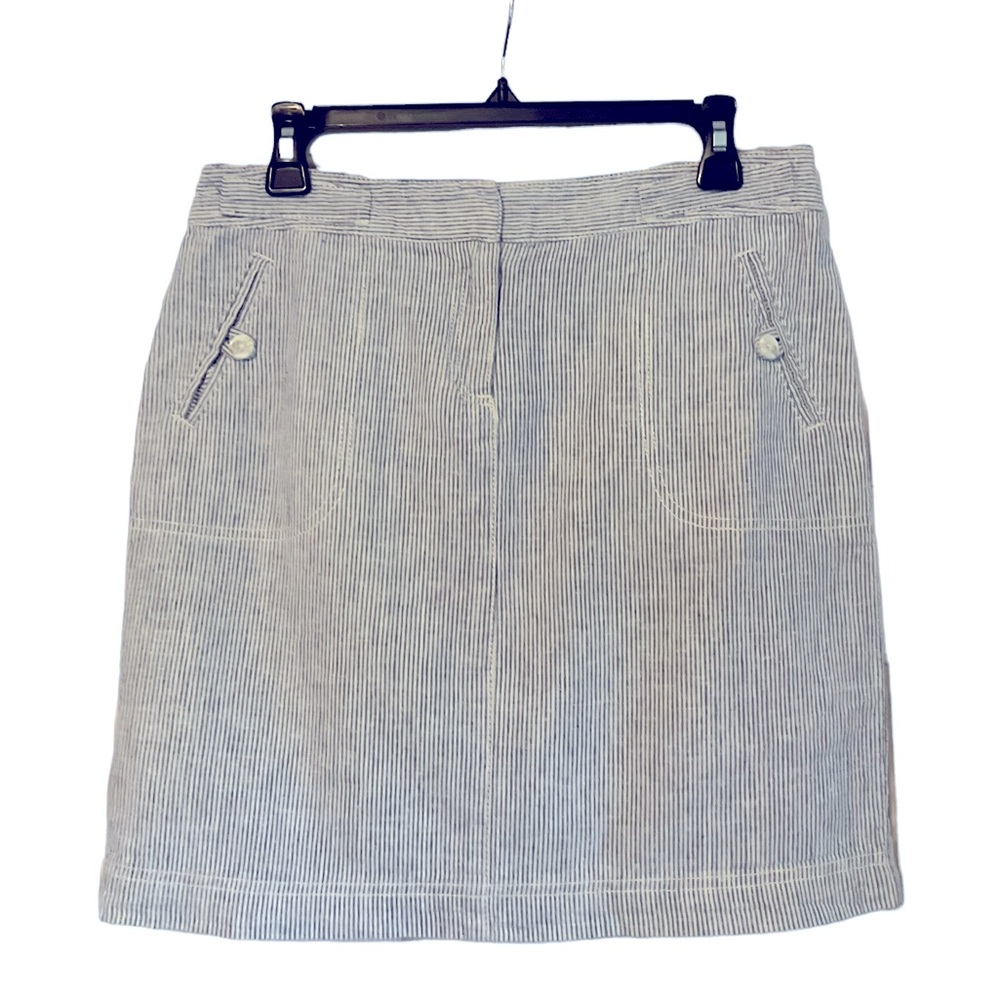 Dalia Pinstriped Mini Skirt Size 4 - Picture 6 of 7